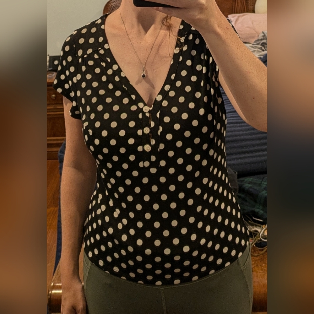 Modcloth polka dot t-shirt NWT size small